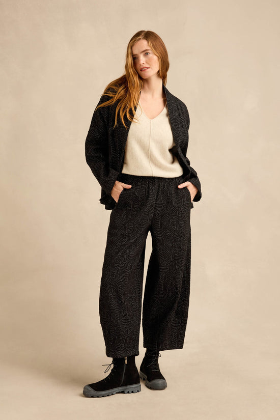 Sahara Black & White Stitched Jacquard Bubble Trouser