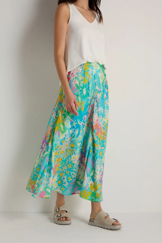 Sahara Multi-coloured Floral Oasis Bias Skirt 