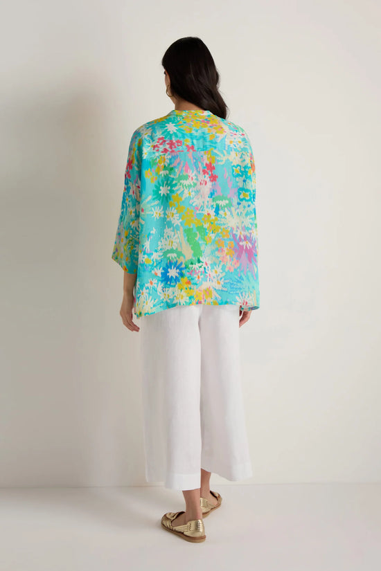 Sahara Multi-Coloured Floral Oasis Boxy Shirt.