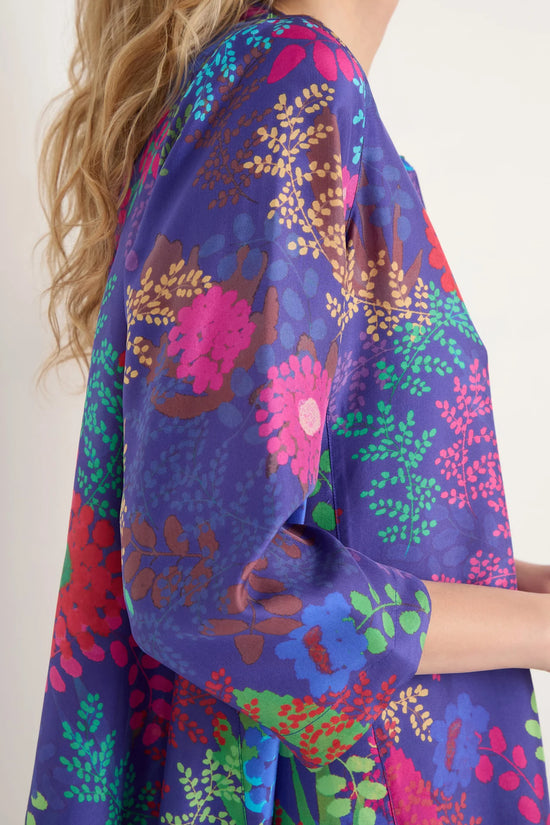 Sahara Multi-Coloured Print Secret Garden Silk Shirt