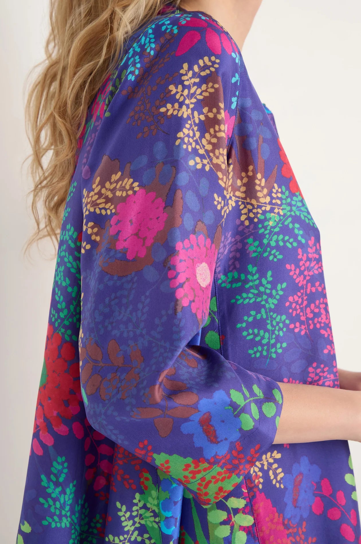 Sahara Multi-Coloured Print Secret Garden Silk Shirt