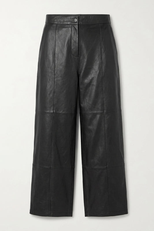 Diana Gallesi Black Wide Leg Cropped Trousers