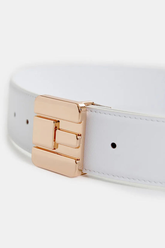 Essentiel Antwerp off-white leather belt Halways