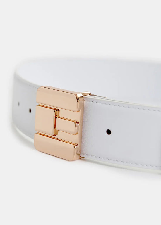 Essentiel Antwerp off-white leather belt Halways