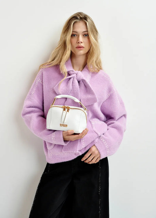 Essentiel Antwerp off-white leather mini bag Hini