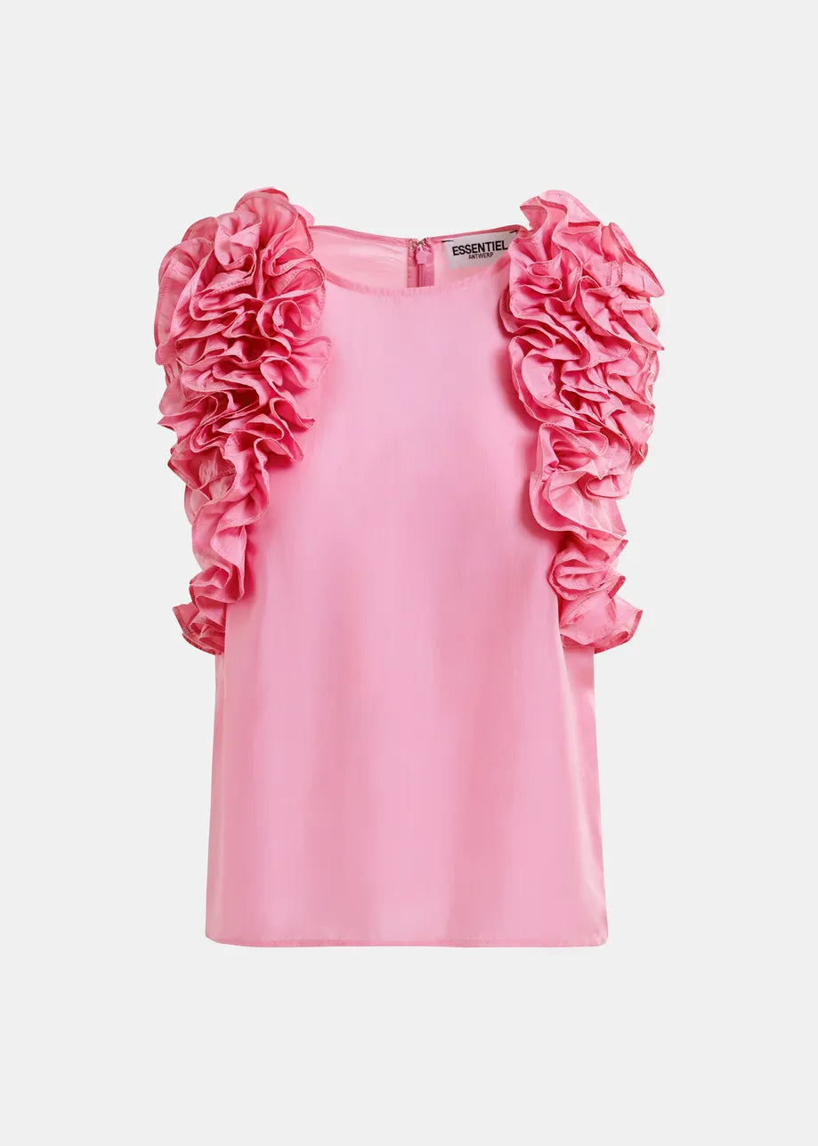 Essentiel Antwerp sleeveless ruffle top Honour