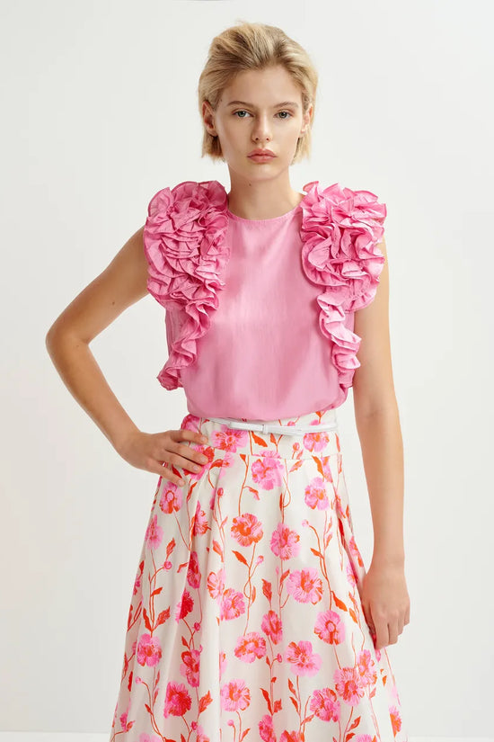 Essentiel Antwerp sleeveless ruffle top Honour