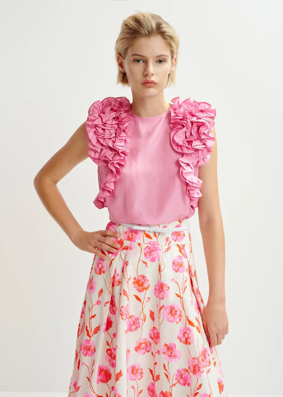 Essentiel Antwerp sleeveless ruffle top Honour