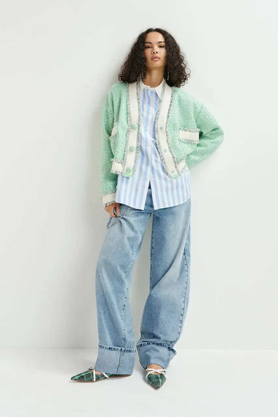 Essentiel Antwerp cropped tweed cardigan Hoola