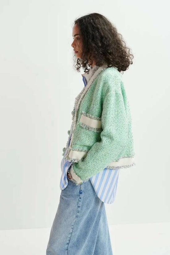 Essentiel Antwerp cropped tweed cardigan Hoola