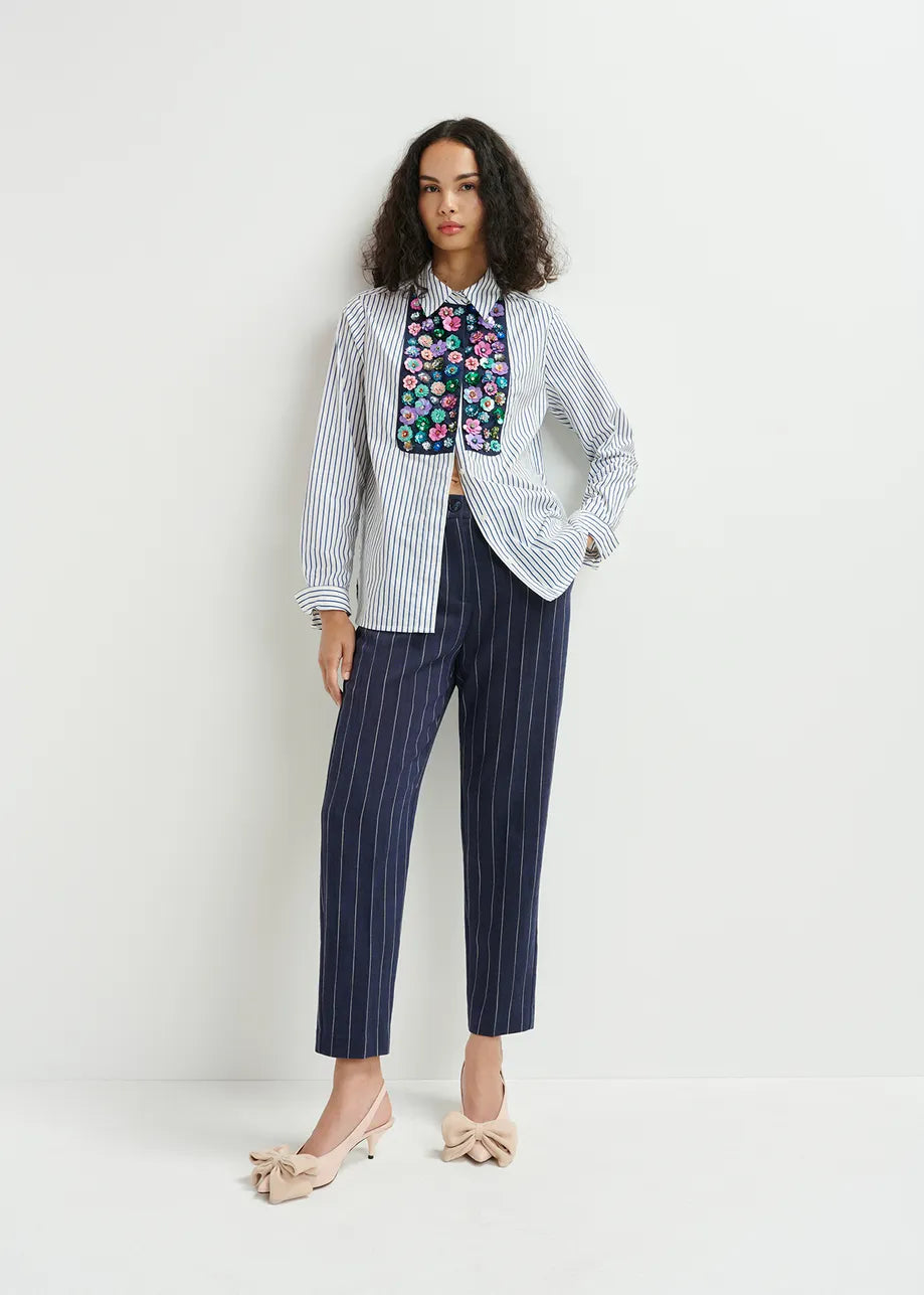 Essentiel Antwerp pinstripe trousers Host