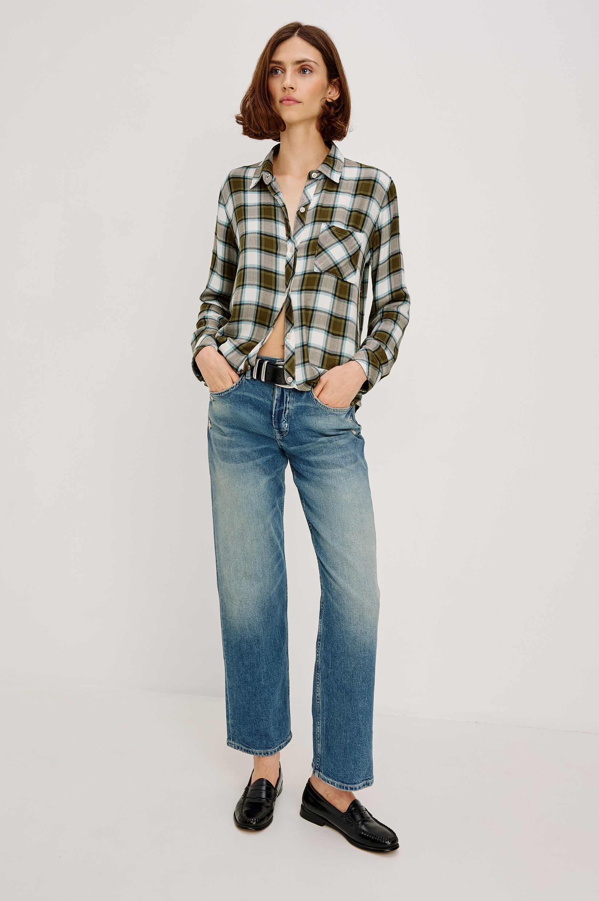 Rails check shirt Hunter