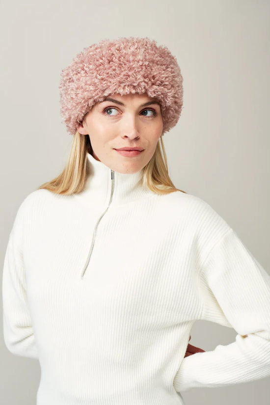 Helen Moore Rose Faux Fur Huff Headband