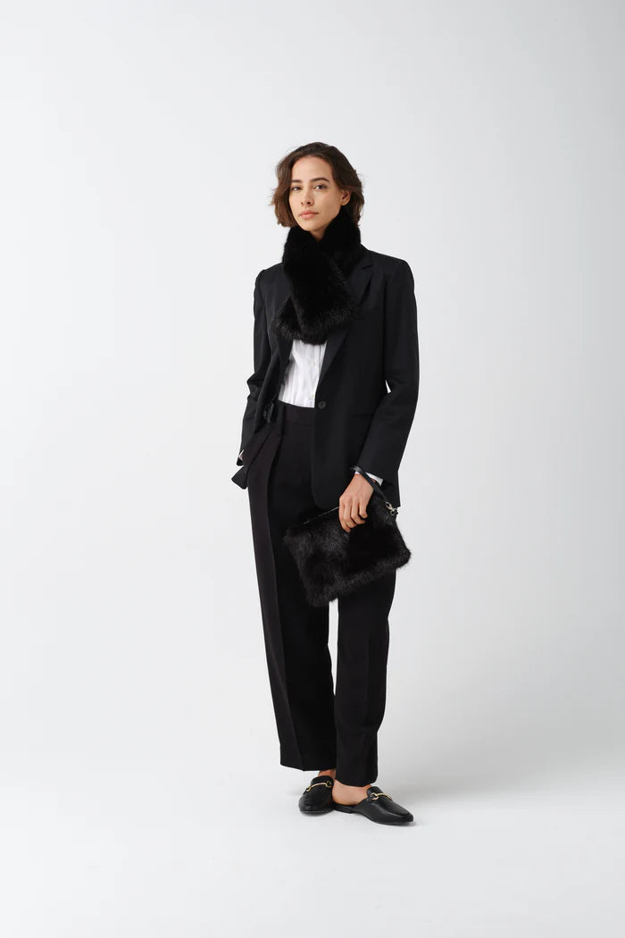 Helen Moore Black Faux Fur Tippet Scarf