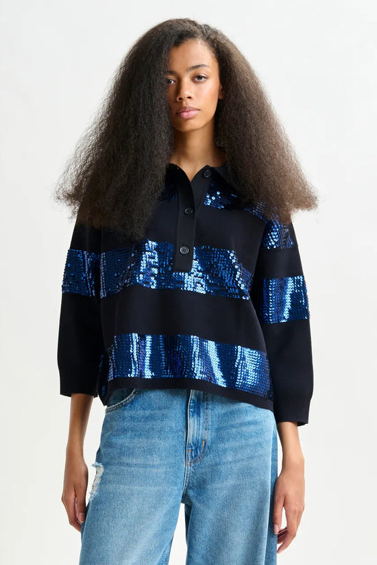 Essentiel Antwerp sequin polo Illuminati