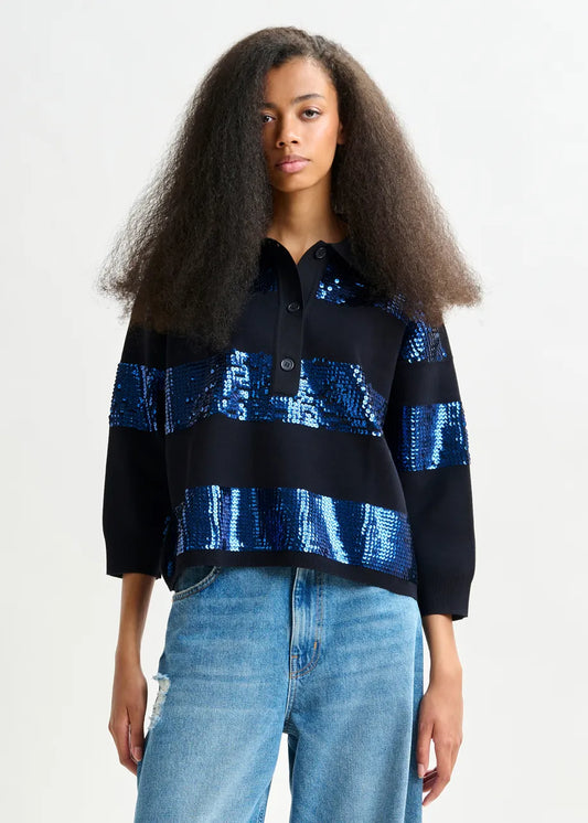 Essentiel Antwerp sequin polo Illuminati