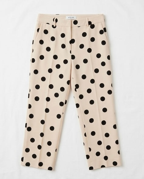 Marella Powder Polka Dot Slim Leg Trousers