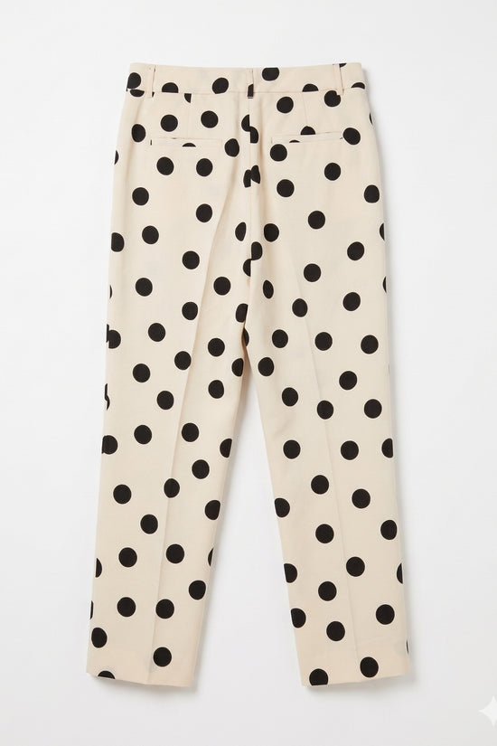 Marella Powder Polka Dot Slim Leg Trousers