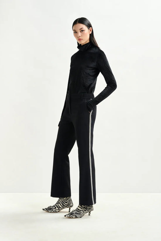 Essentiel Antwerp Black stretch-jersey turtleneck top Indienne