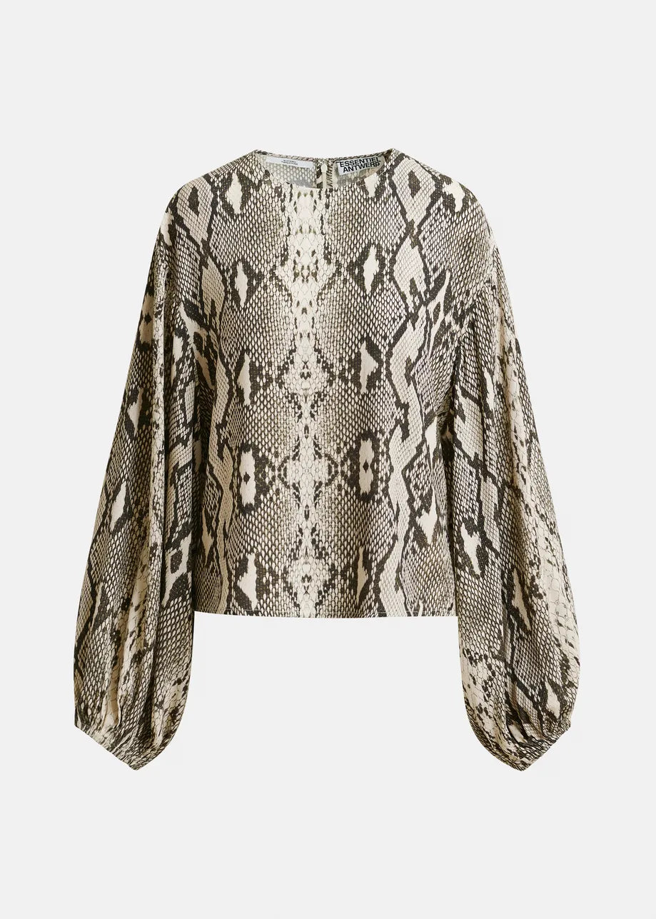 Essentiel Antwerp snake print top Inemy