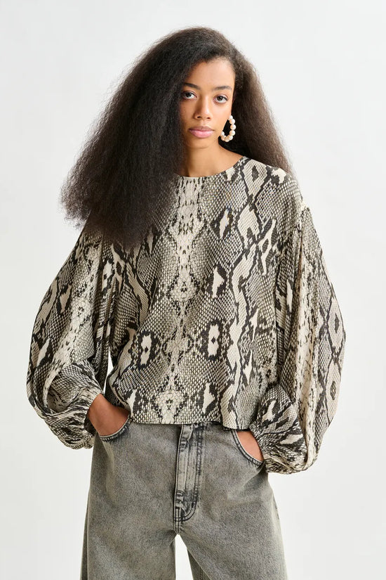 Essentiel Antwerp snake print top Inemy