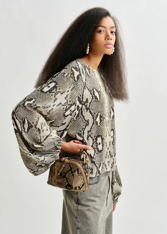 Essentiel Antwerp snake print top Inemy