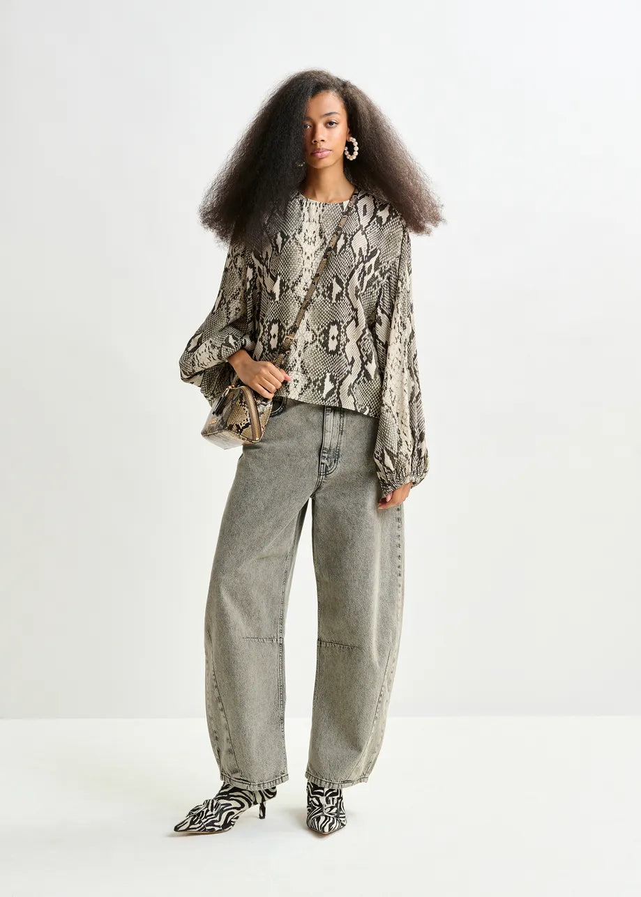 Essentiel Antwerp snake print top Inemy