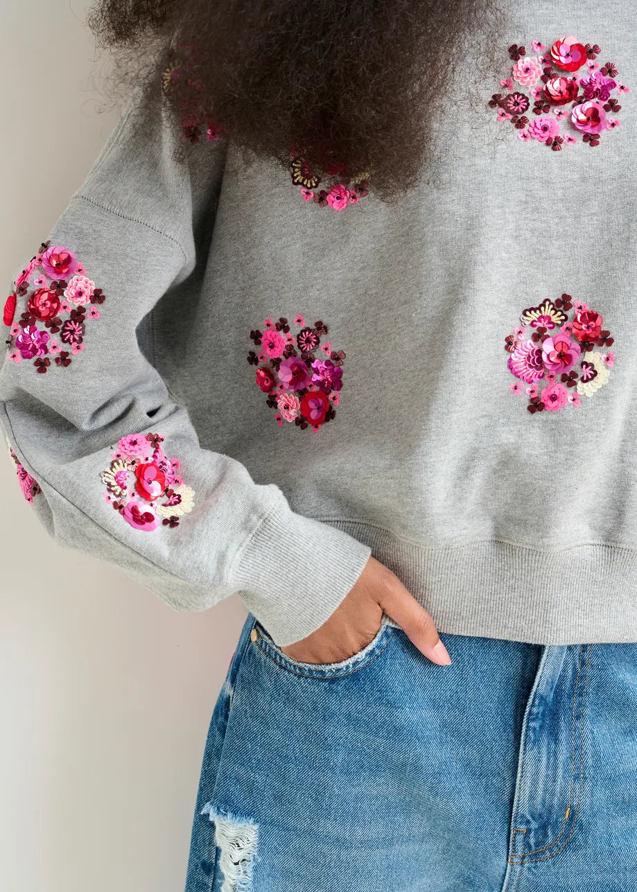 Essentiel Antwerp floral sequin sweatshirt Itro