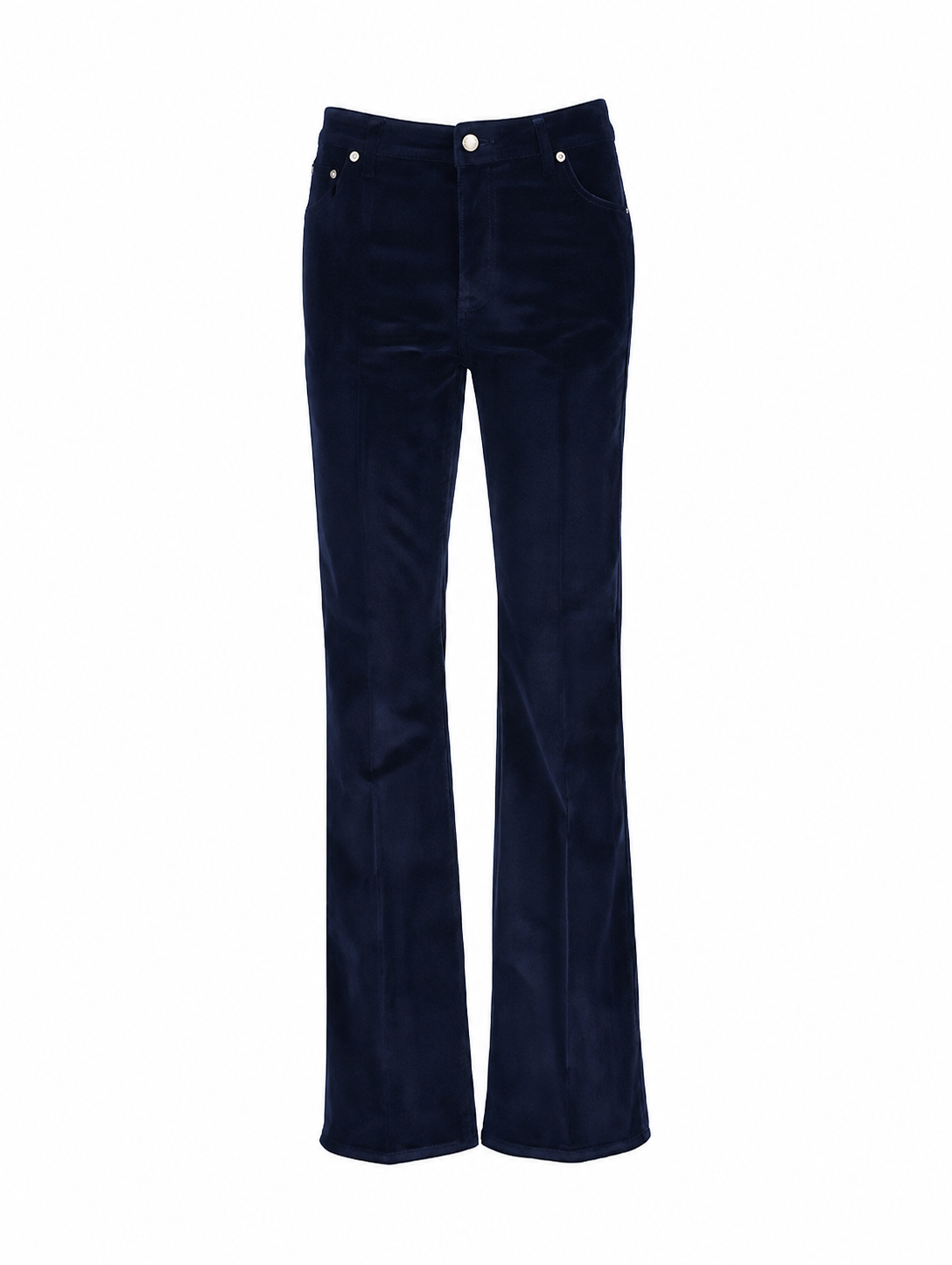 Gant Dark Blue Corduroy Flare Trousers with 5-Pockets