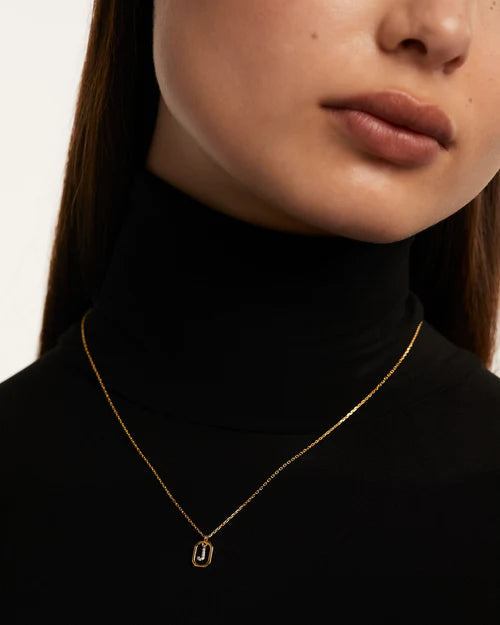 PDPaola mini gold letter J necklace CO02-521
