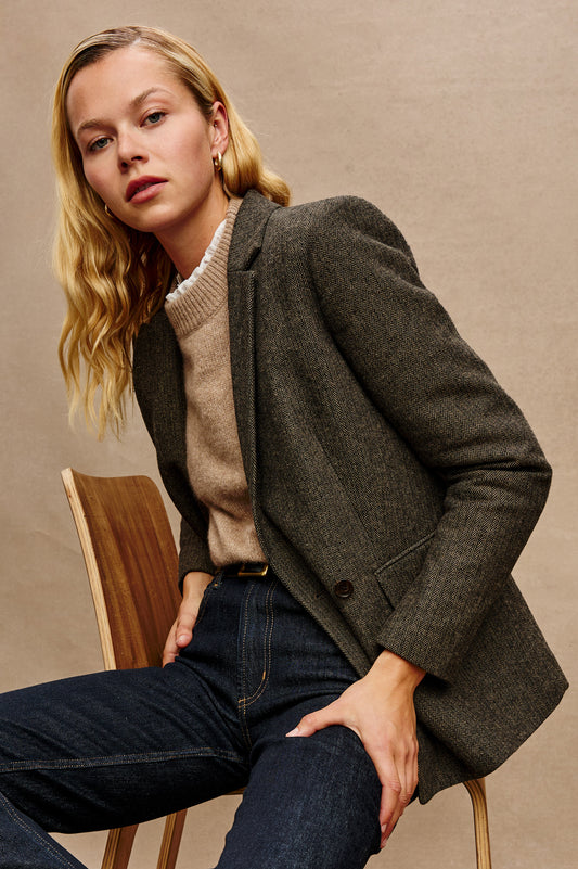 Rails herringbone double breasted jacket Jac