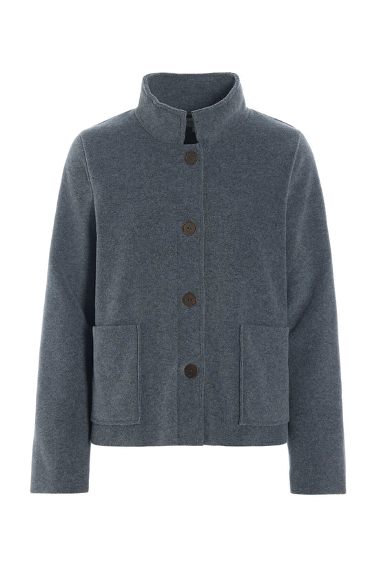 Henriette Steffensen Grey Soft Fleece Short Jacket