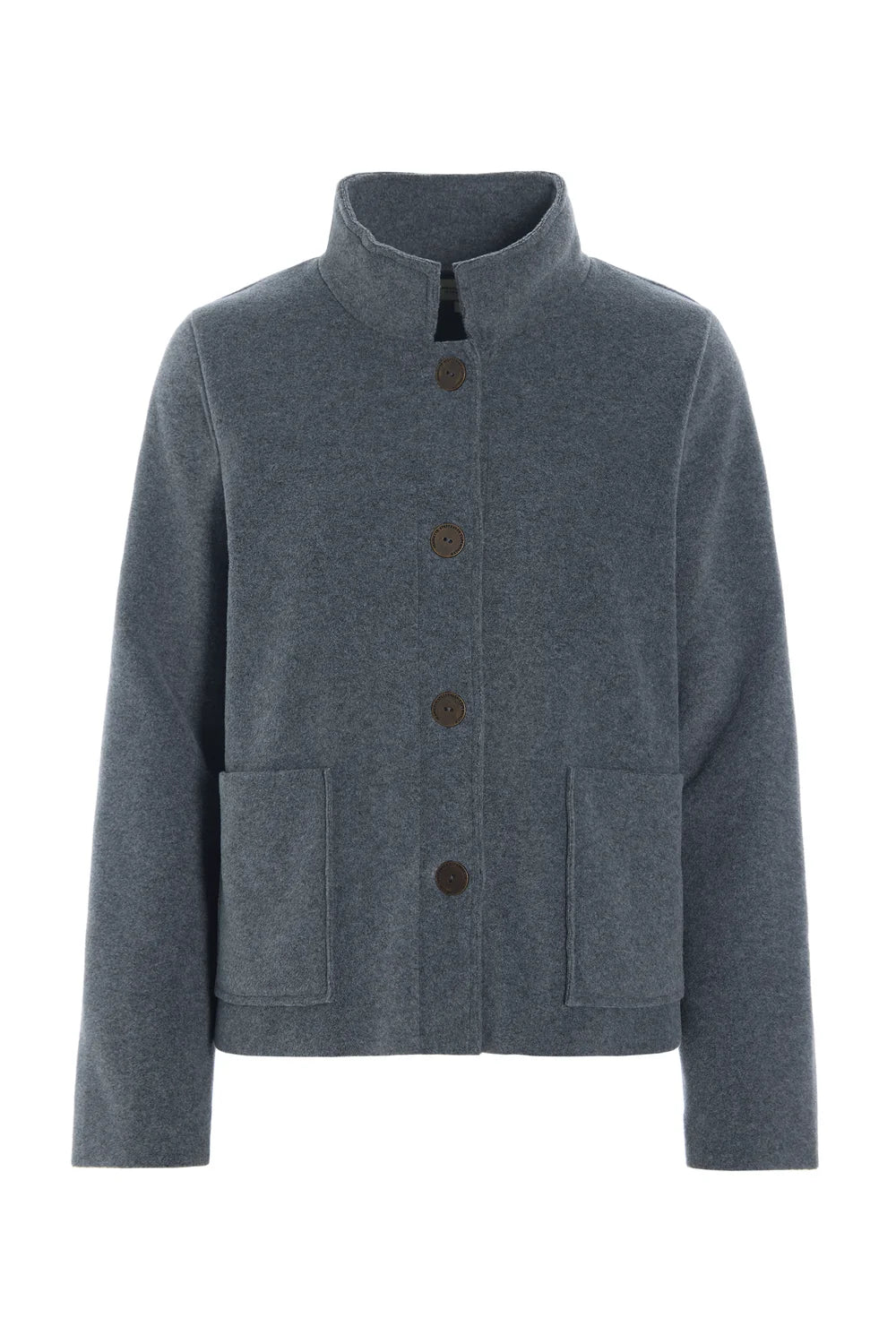 Henriette Steffensen Grey Soft Fleece Short Jacket