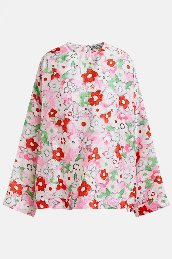 Essentiel Antwerp Off-white and Multicolour Floral Jacquard Top JANVIER