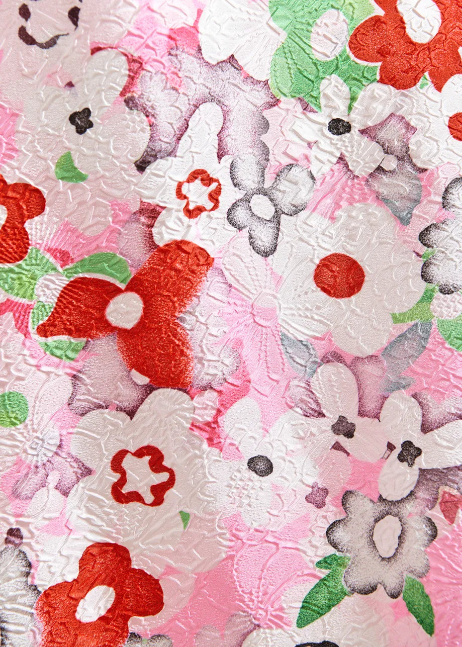 Essentiel Antwerp Off-white and Multicolour Floral Jacquard Top JANVIER