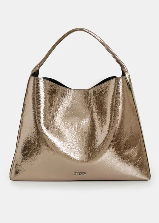 Essentiel Antwerp Gold Glossy Shopper Bag JATALIA