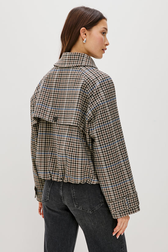 Rails double breasted check jacket Jett