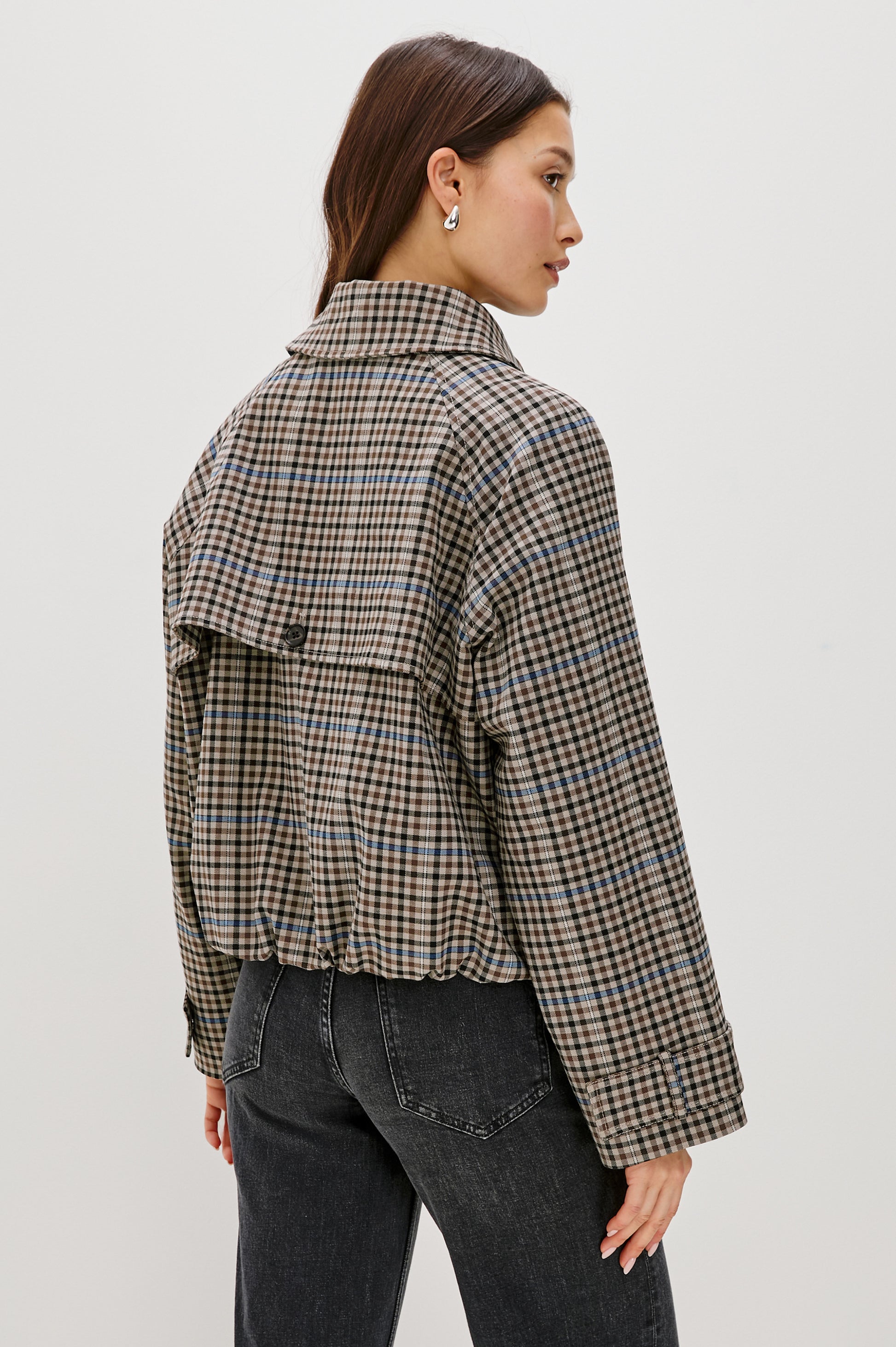 Rails double breasted check jacket Jett