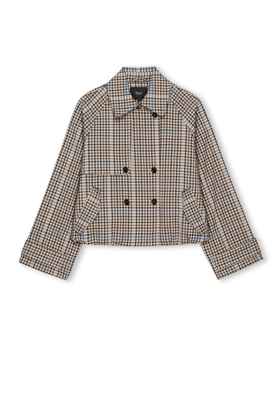 Rails double breasted check jacket Jett