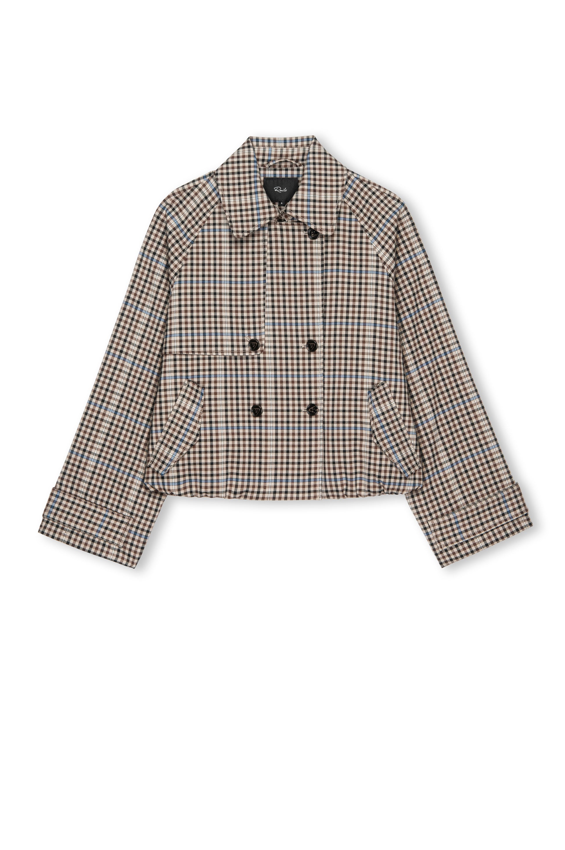 Rails double breasted check jacket Jett