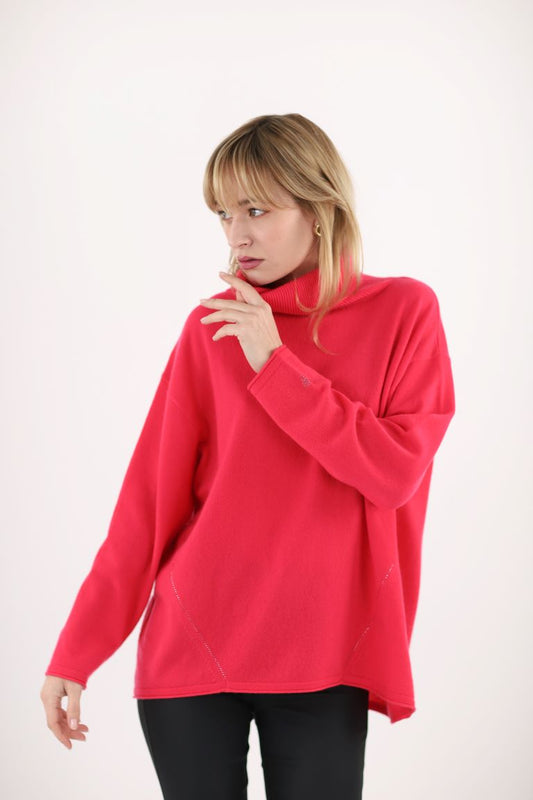 Estheme cashmere oversize pink sweater Jf5n004c