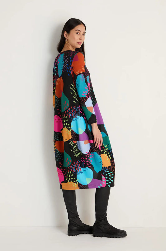 Sahara  Colour Play Print Jersey Bubble Dress JFD5247-MMP
