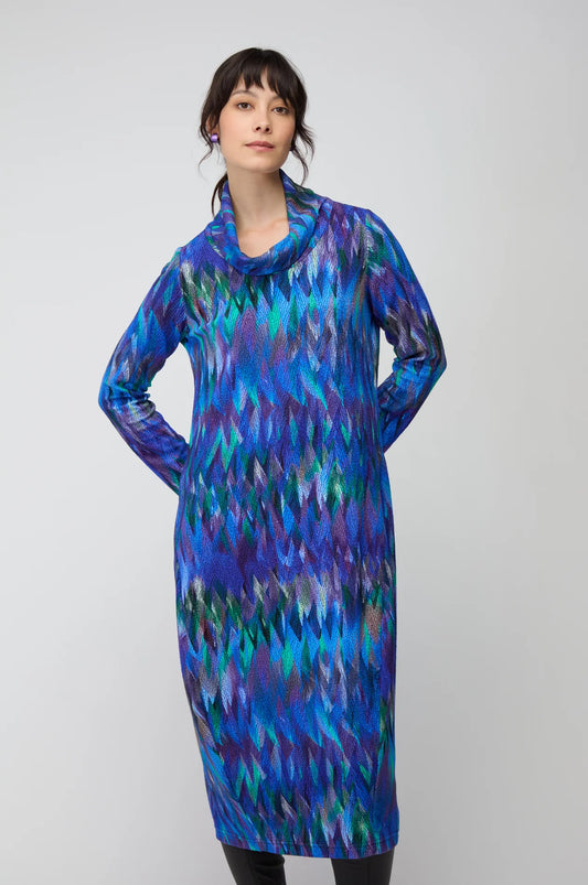 Sahara abstract feather bubble dress JFD6056-AFTJ