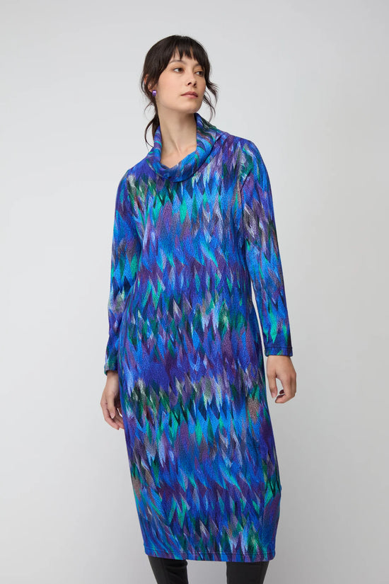 Sahara abstract feather bubble dress JFD6056-AFTJ