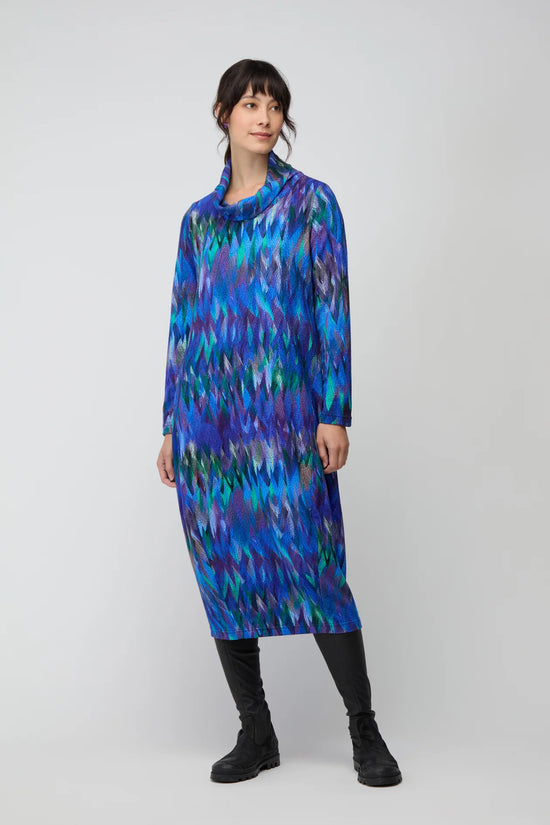 Sahara abstract feather bubble dress JFD6056-AFTJ