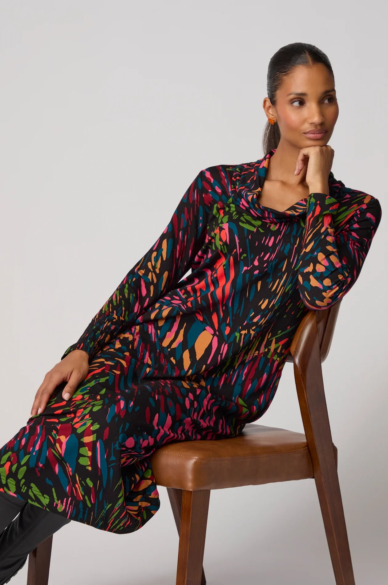 Sahara skyfire jersey dress Jfd6633-BSW