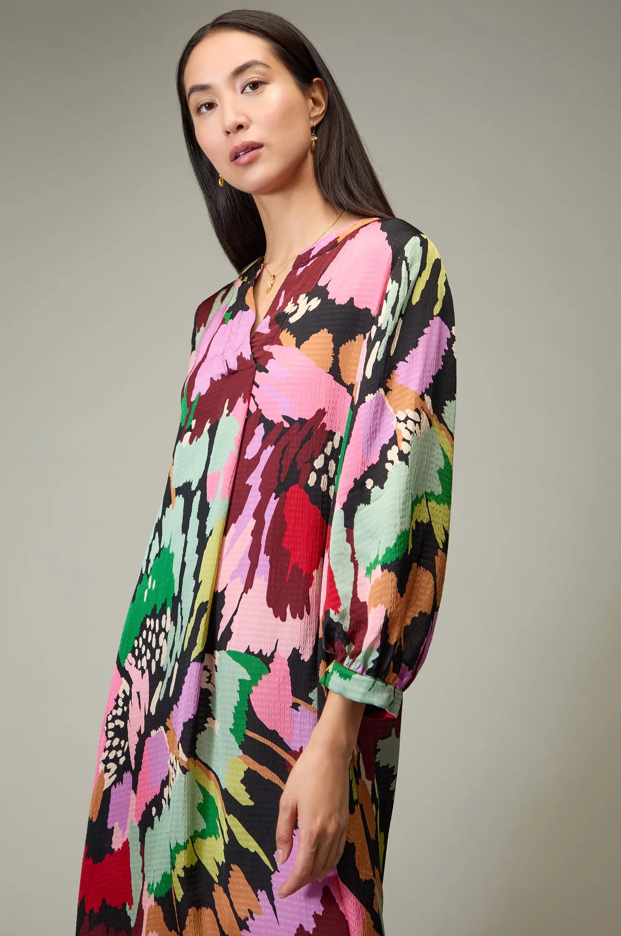 Sahara floral collage print dress JFD6691