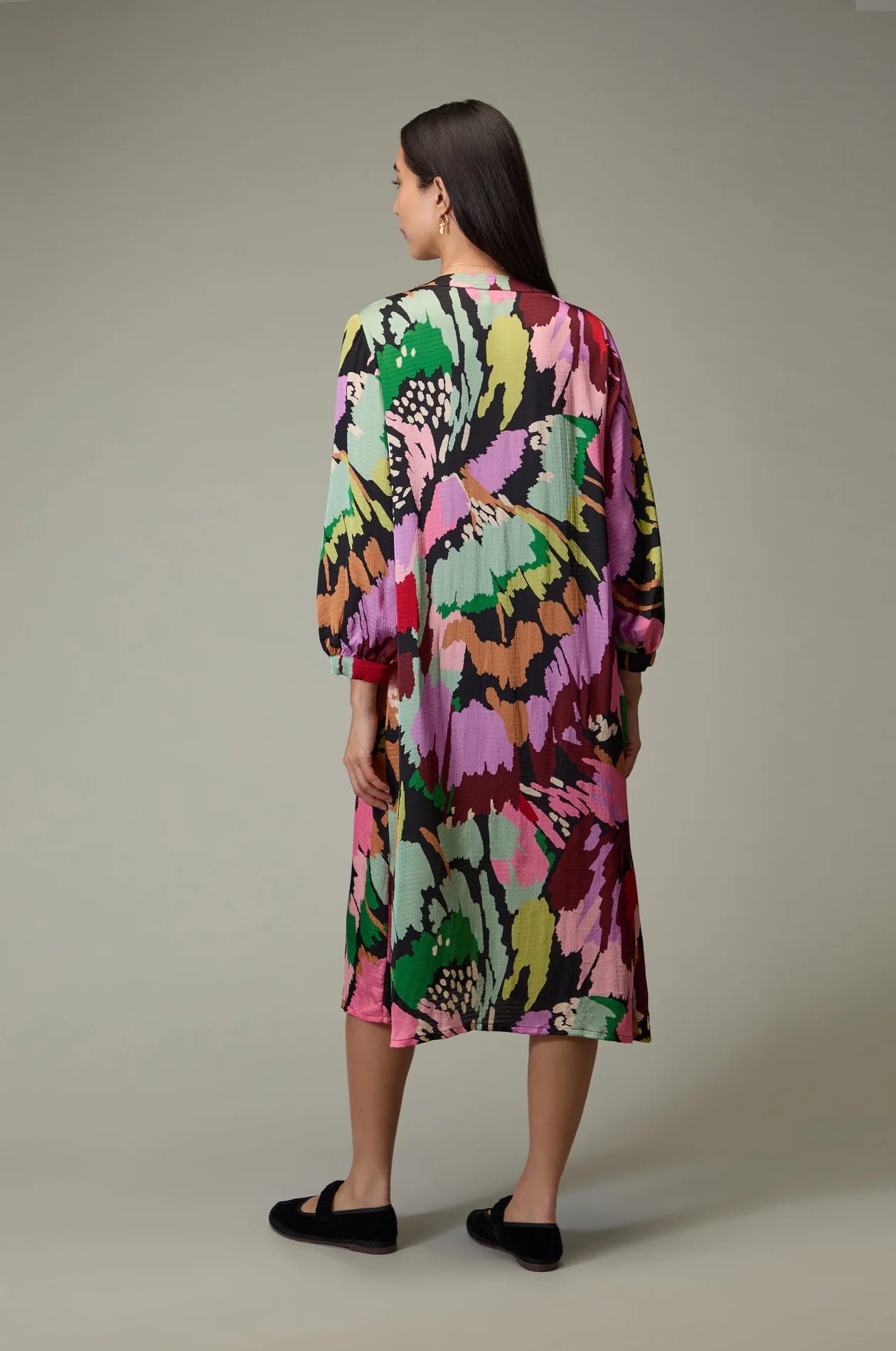 Sahara floral collage print dress JFD6691