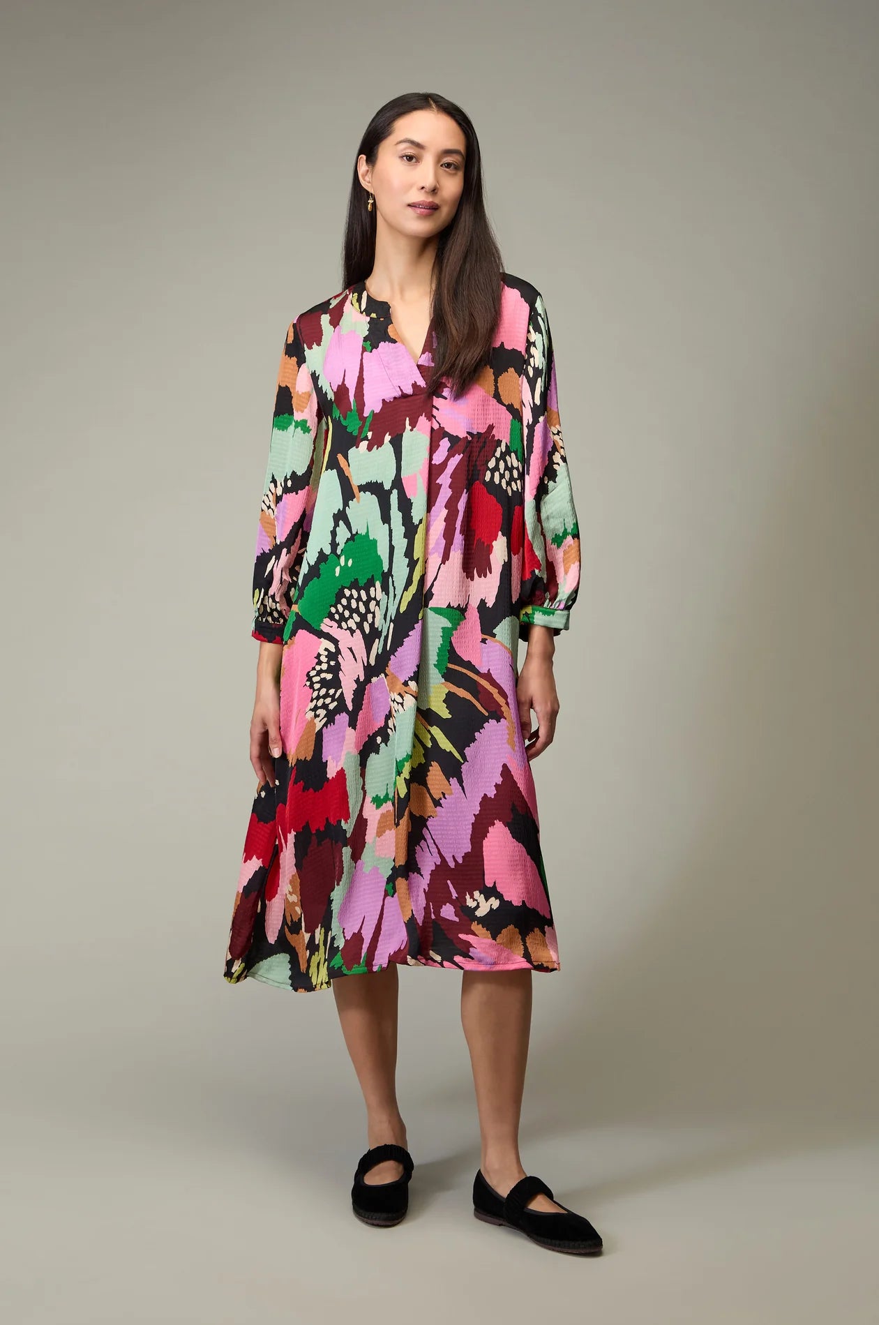 Sahara floral collage print dress JFD6691