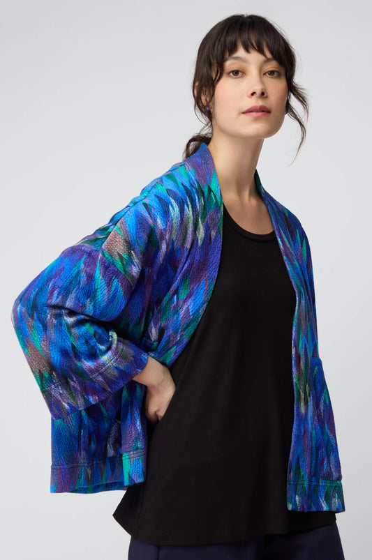Sahara abstract feather jersey jacket JFJ6153-AFTJ
